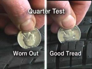 Tyre Tread Depth - Quarter Test